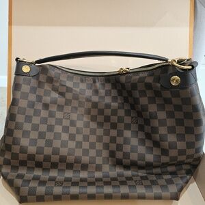 Louis Vuitton Brown and Black Checkered Bag